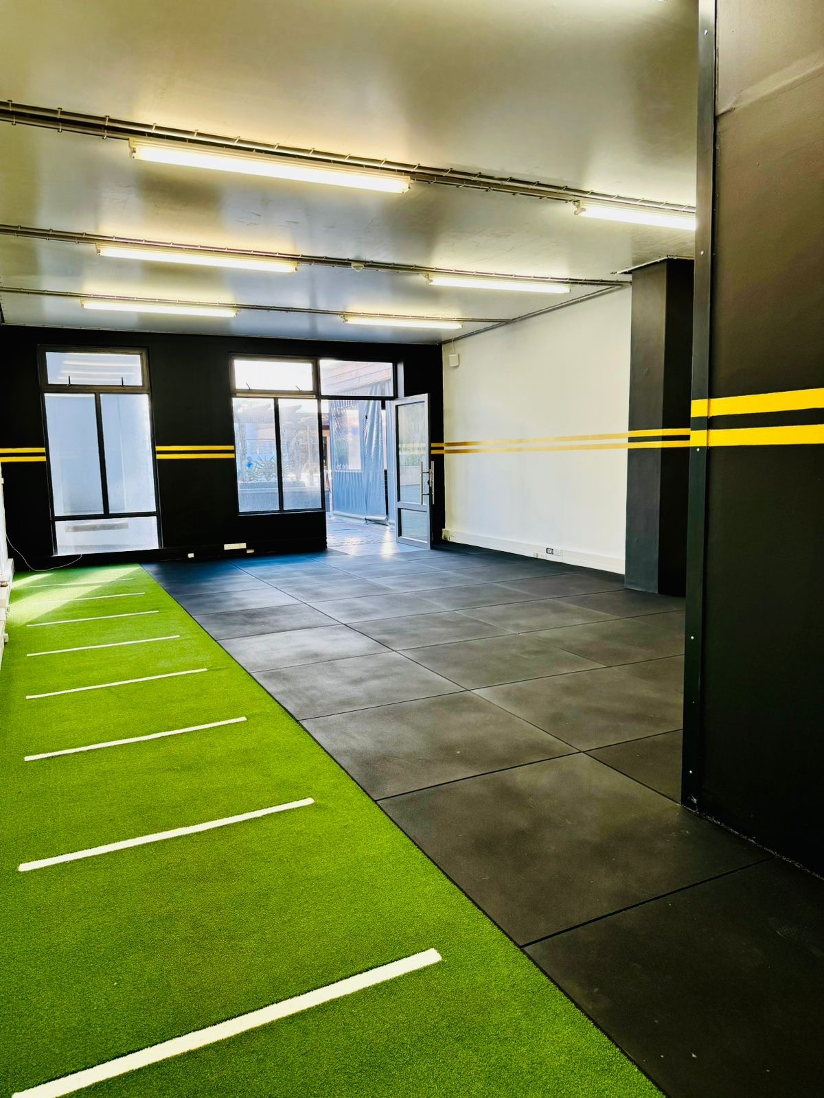 Gym sled track install