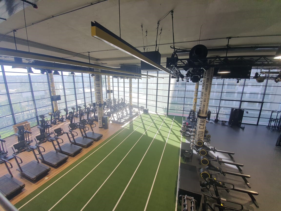 Indoor gym turf lane
